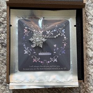 Elegant Silver Snowflake Pendant Necklace